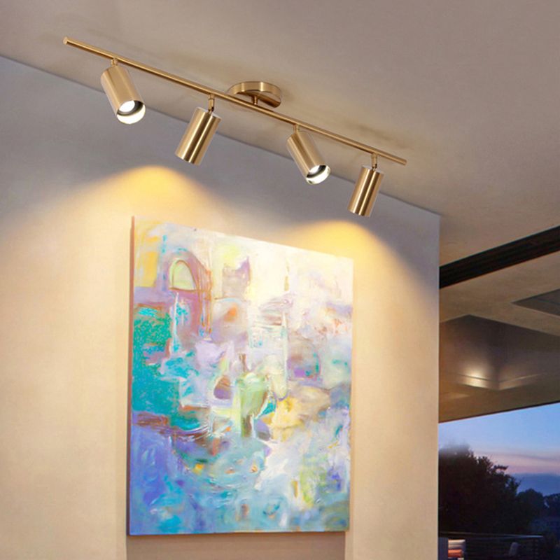 Nordic LED Track Lighting Surface Mounted Metal Spotlight for Living Room Dining Room Home and Clothing Store Commercial Shop