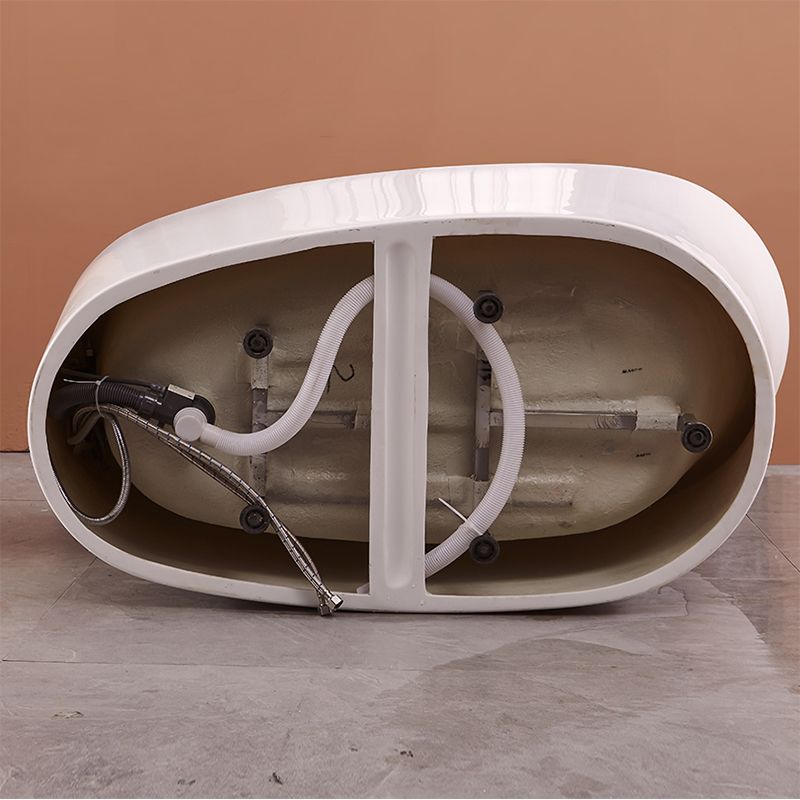 Back to Wall Bathtub Antique Finish Soaking Acrylic Bath Tub