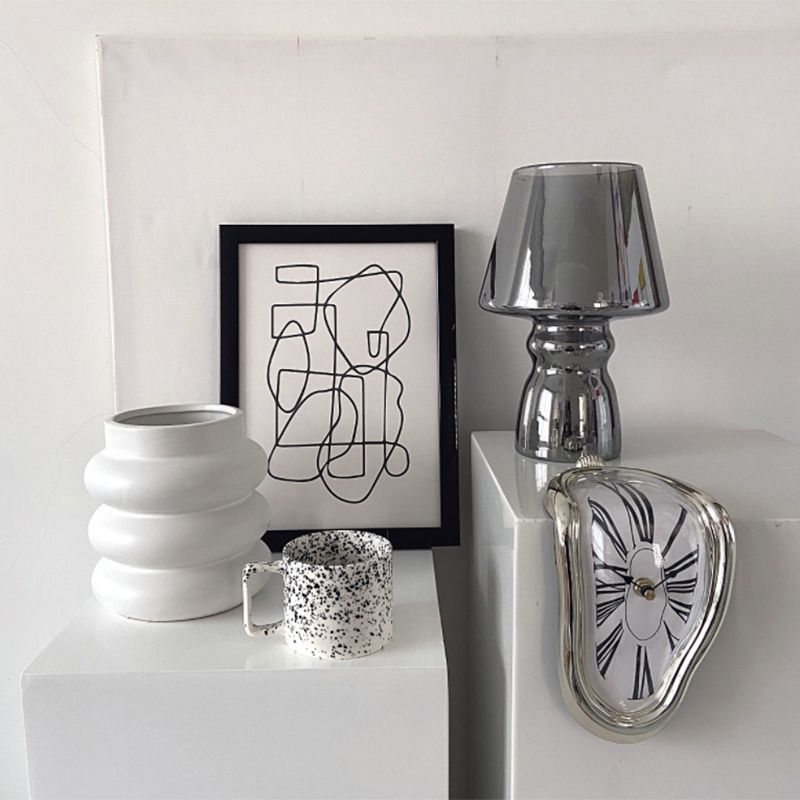 Nordic Style Torchiere Table Lamp Glass 1-Light Living Room Nightstand Light