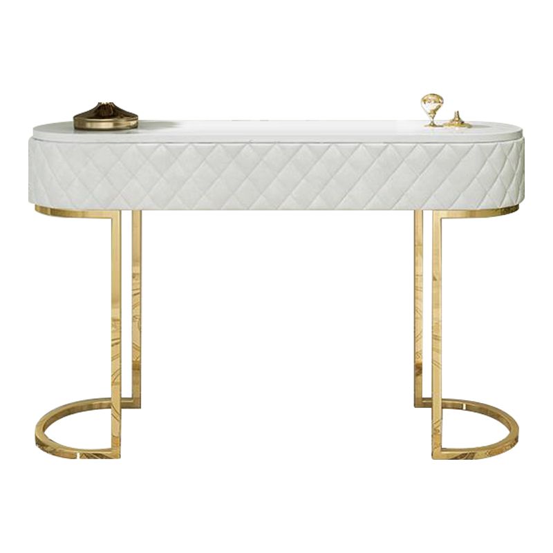 Glam Marble Console Table Golden Iron Console Sofa Table for Hall