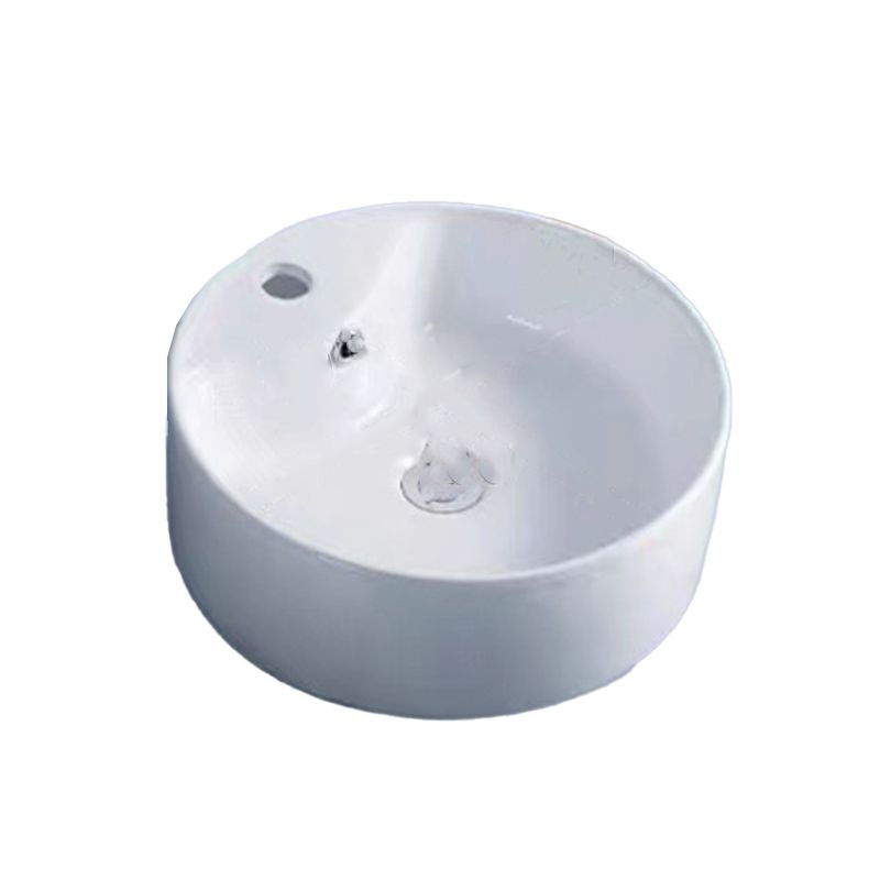Modern Vessel Bathroom Sink Porcelain White Wash Stand for Bathroom