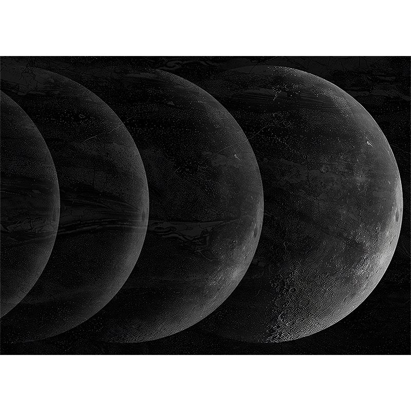 Photography Moon Eclipse Wall Murals Large Size Wall Covering for Bedroom Decoration