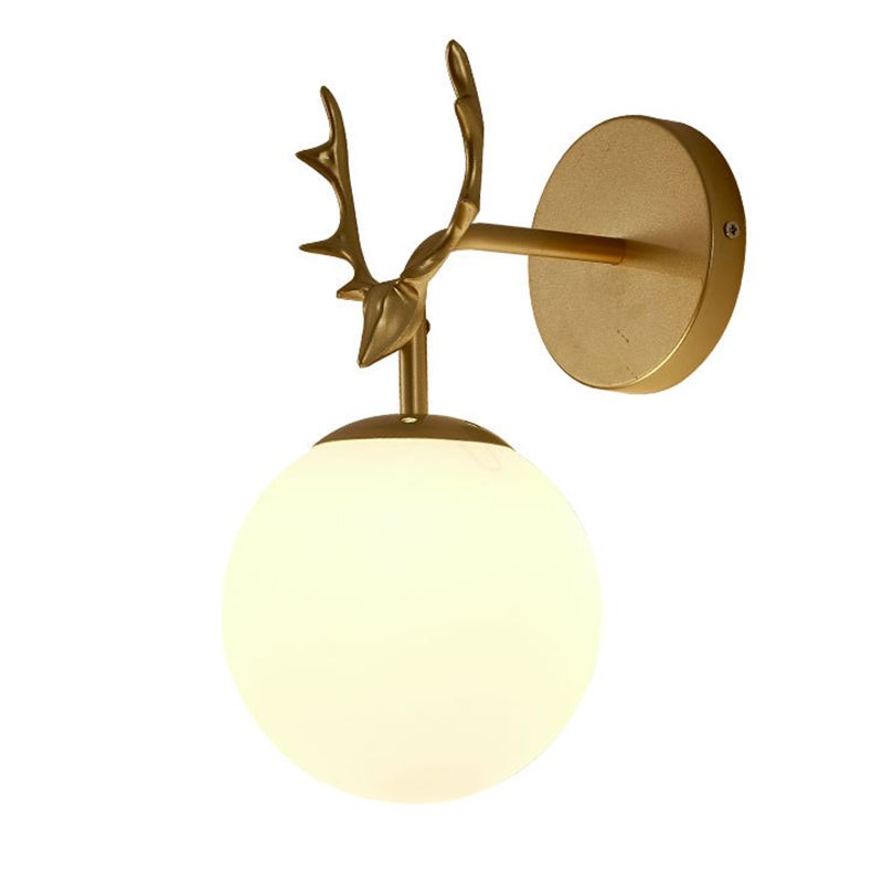 Contemporary Style Ball Wall Mounted Lamps Glass 1 Light Wall Light Sconce