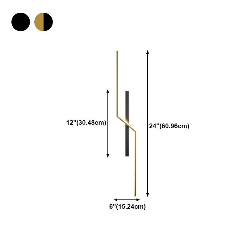 Minimalist Style Aluminum Wall Light Linear LED Wall Sconce for Living Room