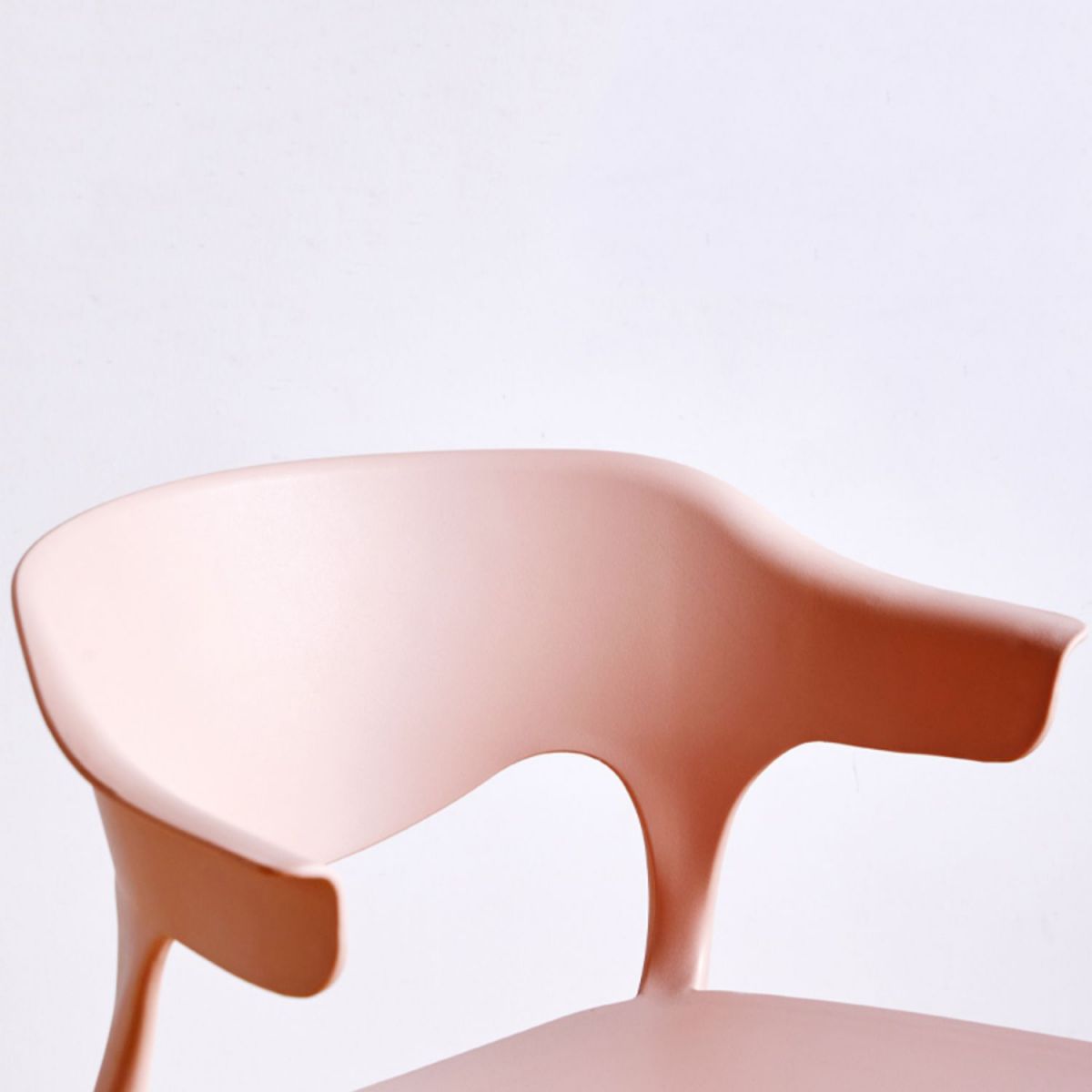 Scandinavia Style Bar-stool Plastic Legs Square Seat Barstool with Low Back for Kitchen