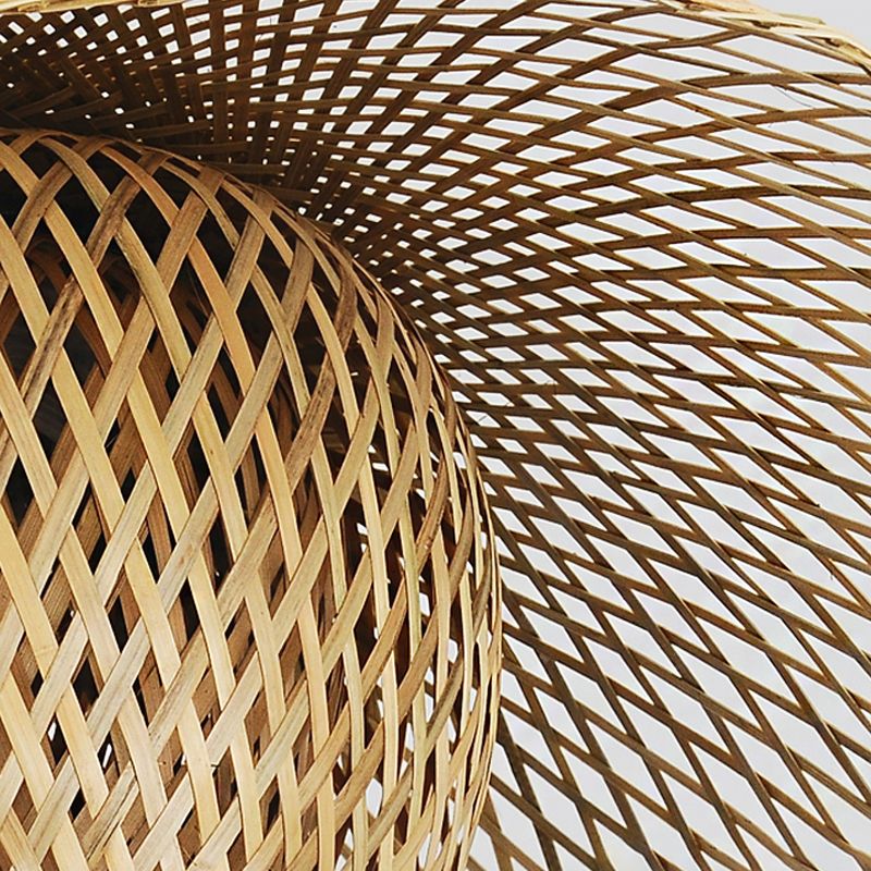 18 "/21.5" /25.5 "PIGA DE SUSPENSIÓN DE SOMBRACIÓN ANTERIOR BOMBO RETRO 1 BOMBA MADERA Kit de luz colgante para salón