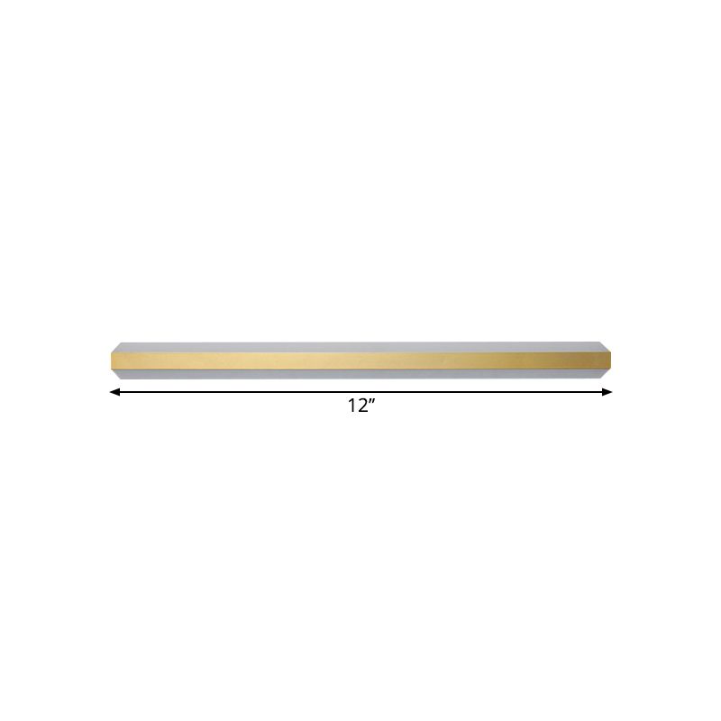 Linear Acrylic Wall Mount Lamp Modern LED Gold Wall Light Fixture in Warm/White Light, 12"/16"/23.5" Wide