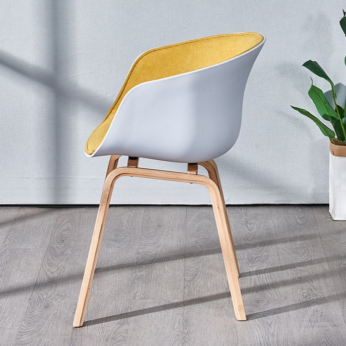 Fauteuil de salle à manger à dossier solide blanc moderne, fauteuil de cuisine en bois