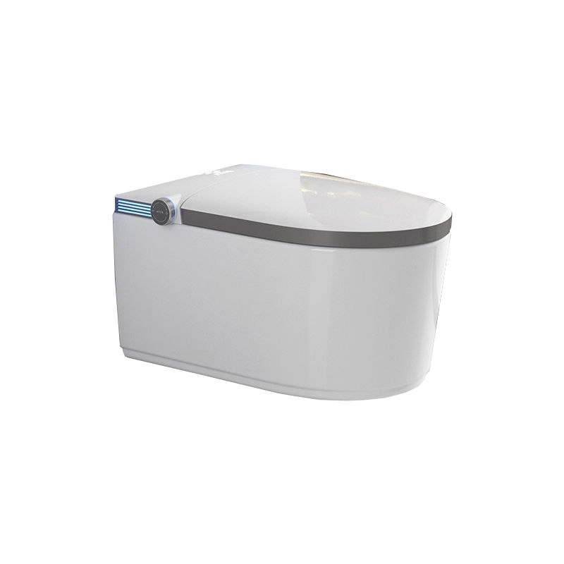Modern White Gravity Flush Toilet One-Piece Wall Mount Toilet for Bathroom