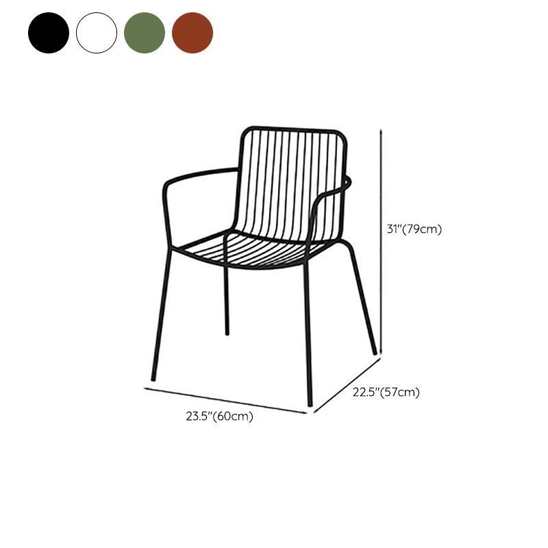 Modern Metallic Finish Dining Table Set 1/3/5 Pcs Metal Dining Set