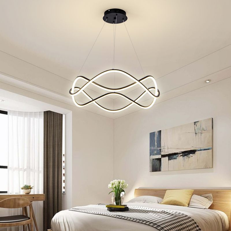 Araña colgante de metal estilo moderno 1 lámpara de lámpara de luz iluminación