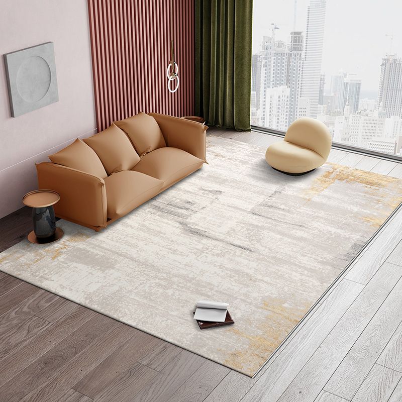 Chic Modern Area Carpet Tie-Dye Pattern Polyester Area Rug Stain Resistant Rug for Living Room
