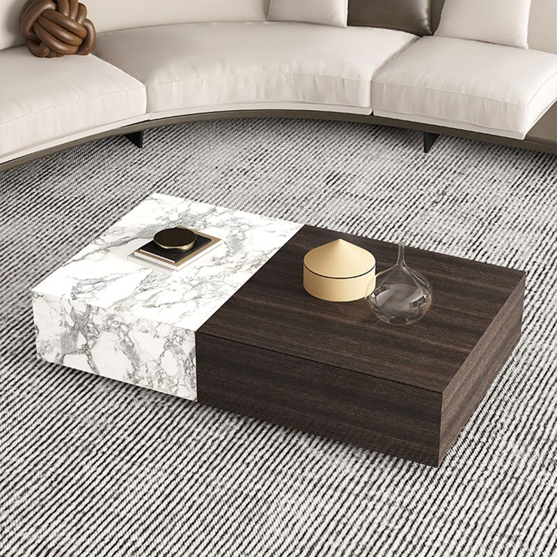 31" Wide Contemporary Cocktail Table Stone Coffee Cocktail Table