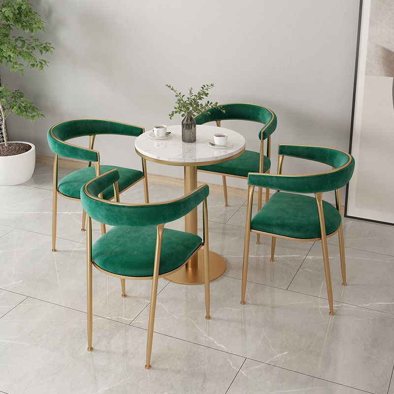 Skandinavischer Flanell-Schönheitssalon-Sessel, offener Esszimmerstuhl mit mattem Finish