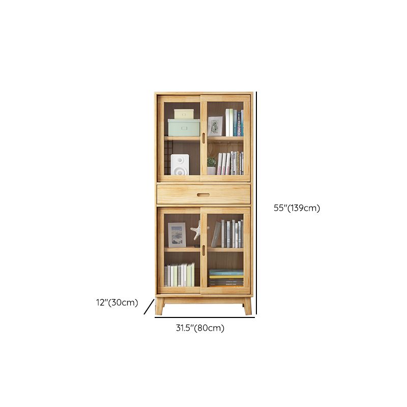 Modern Style Bookshelf Closed Back Standard Wooden Bookcase for Home