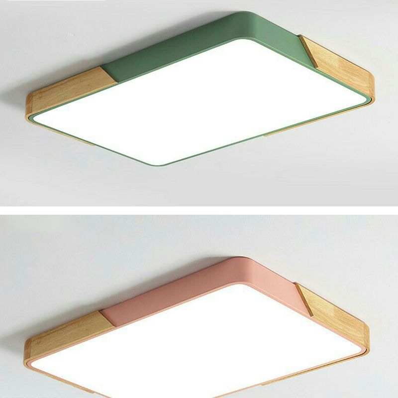 Geometrical Flush Mount Light Fixtures Modern Wood Flush Chandelier