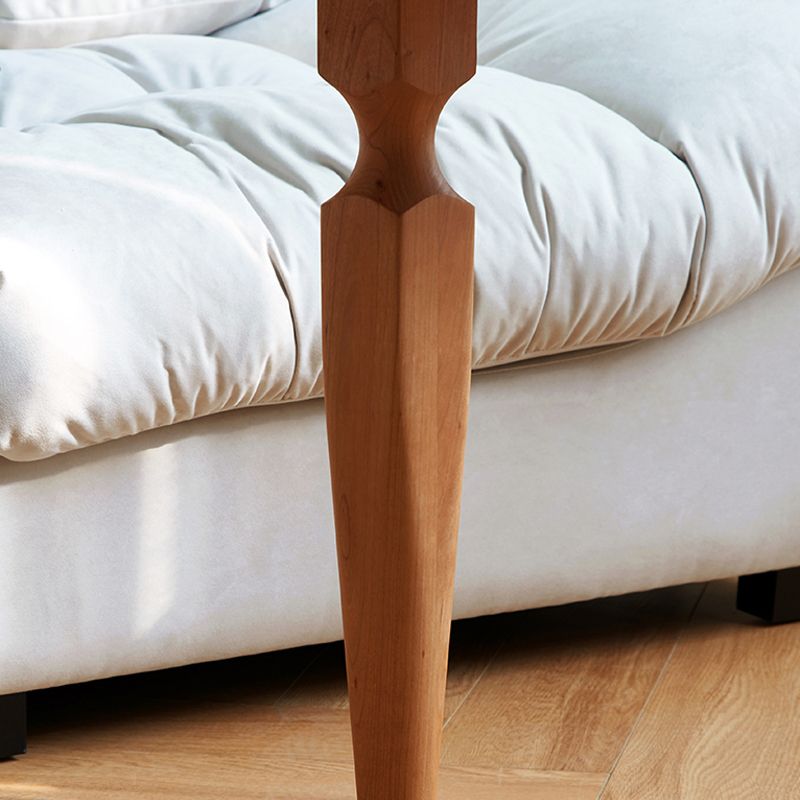 Modern Solid Wood End Table Pedestal Corner Table for Living Room