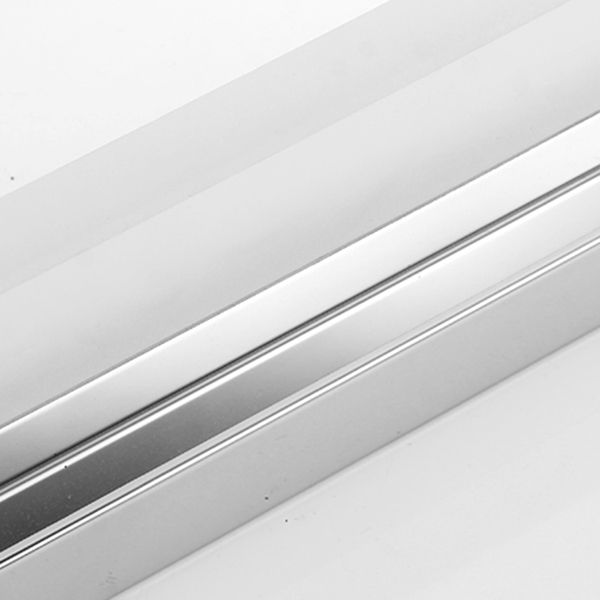 Silver LED Vanity Wall Light Fixtures Modern Mirror Front Light Metal Vanity Lights