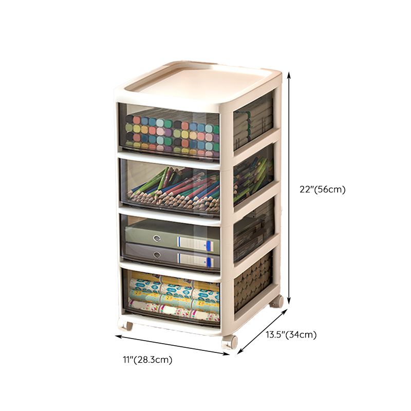 Modern Plastic File Cabinet Drawers Storage Filing Cabinet for Office