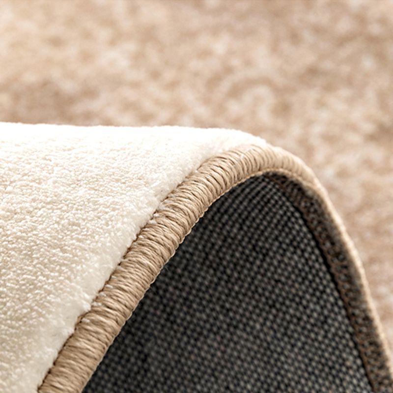 Fancy White Area Carpet Stripe Pattern Modern Area Rug Polyester Non-Slip Backing Rug for Home Decor