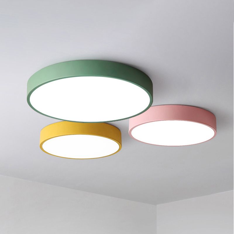 Lámparas de techo de montaje empotrado de estilo minimalista moderno, lámpara de techo empotrada de acrílico de 1 luz para sala de estar