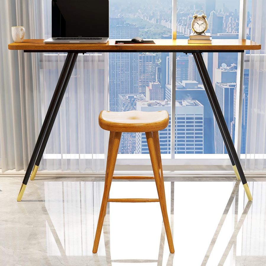 Glam Rectangle Bar Table Set 1/2 Pcs Solid Wood Bar Table Set