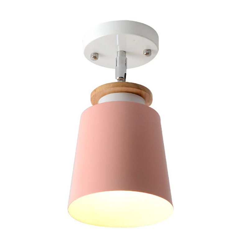 Metal Conical Ceiling Mounted Fixture Nordic Style Close to Ceiling Fixture