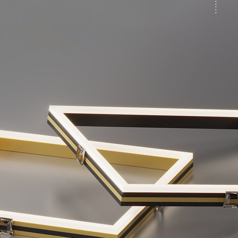 Luz de colgante de techo de múltiples capas de múltiples lámparas acrílicas modernas