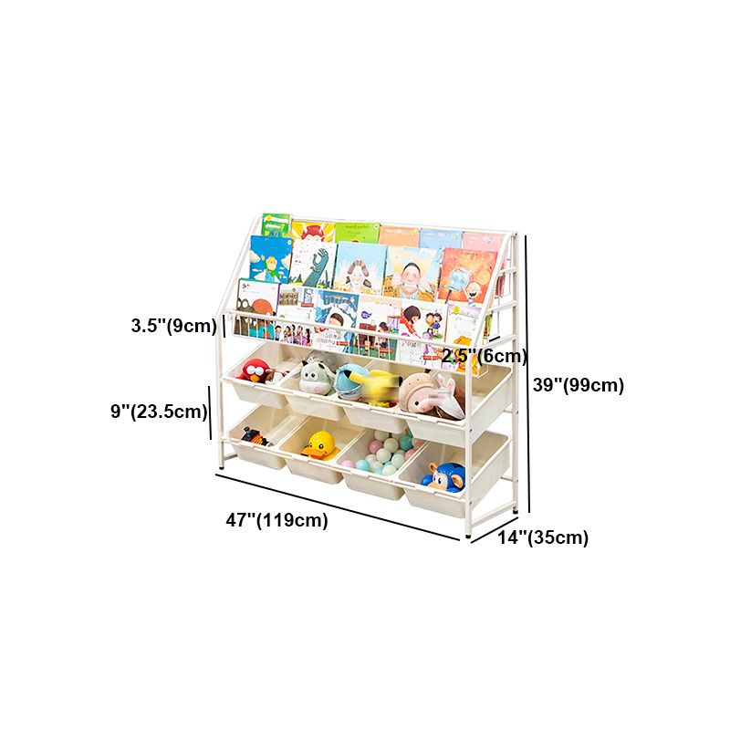 Contemporary Style Bookcase Open Back Bookshelf for Office and Home