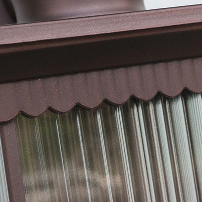 Simple Rectangler Wall Lamp Metal 1 Light Wall Light Fixture