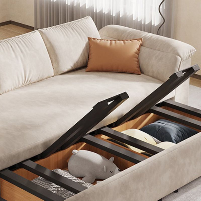 Nordic Upholstered Sofa Bed 30.7" Tall Sleeper Sofa with Storage