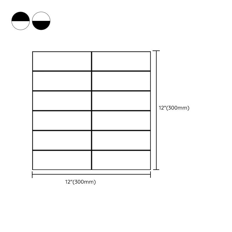 Tile-Peel & Stick Rectangle White Plastic Waterproof Tile-Peel & Stick for Shower 10 Pack