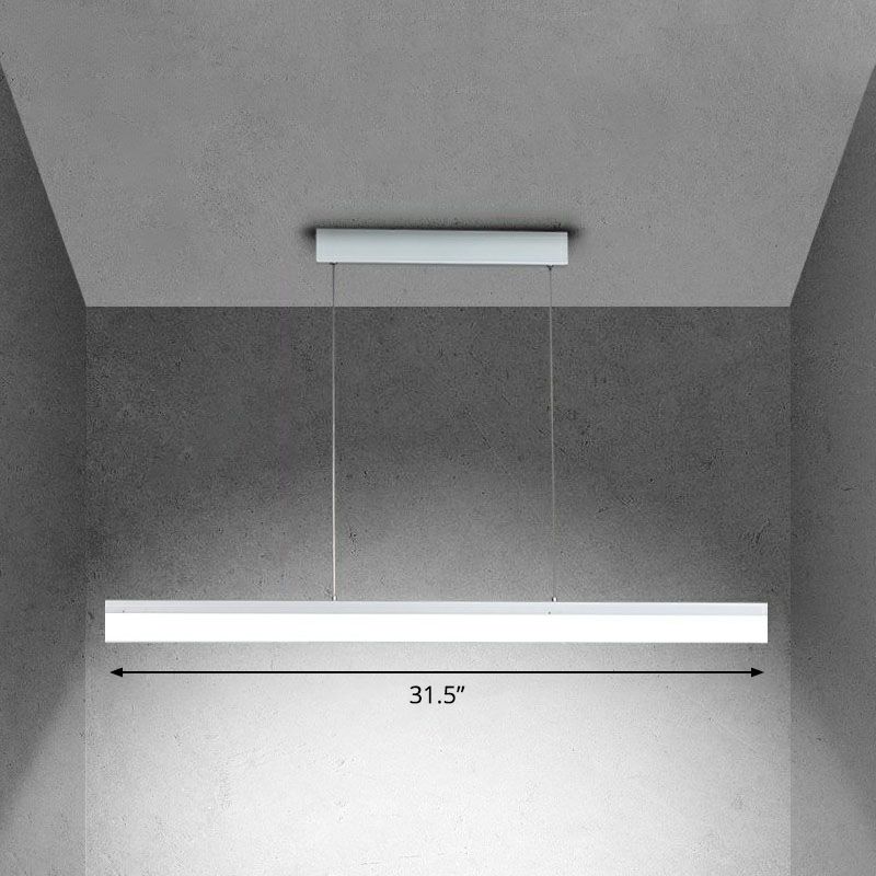 Luz colgante de araña lineal rectangular acrílico Luz contemporánea LED colgante en luz blanca