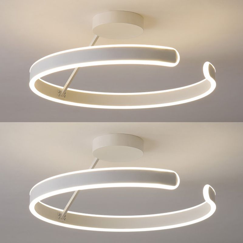 Modern Ceiling Light LED White Shaded Flush Mount Lighting for Foyer