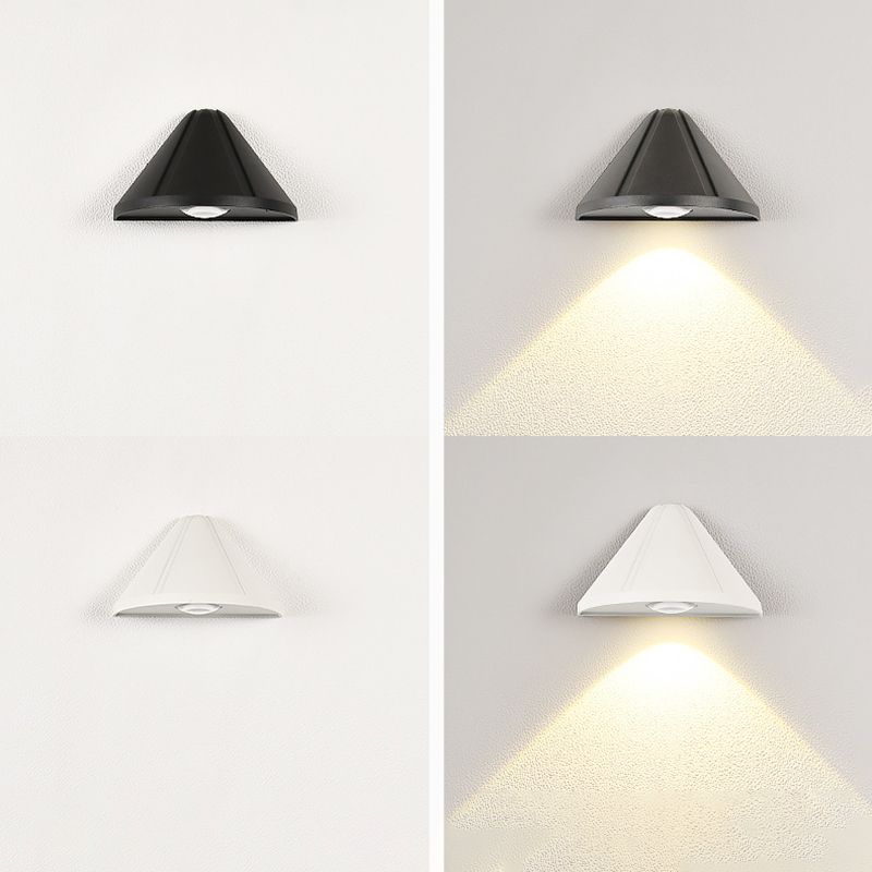Modern Style Triangle Wall Sconce Metal 1 Light Sconces for Outdoor