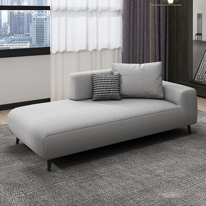 Scandinavian Linen Blend Accent Chair with One Arms Reclining Oversized Lounge Chair