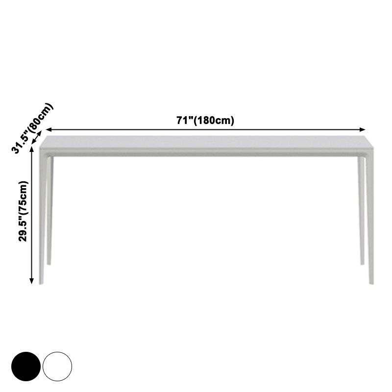 Casual Rectangle Shape Standard Dining Table Sintered Stone Dining Table for Kitchen