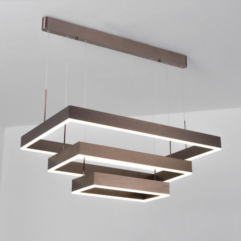 Luces colgantes de metal modernos de iluminación colgante cuadrado