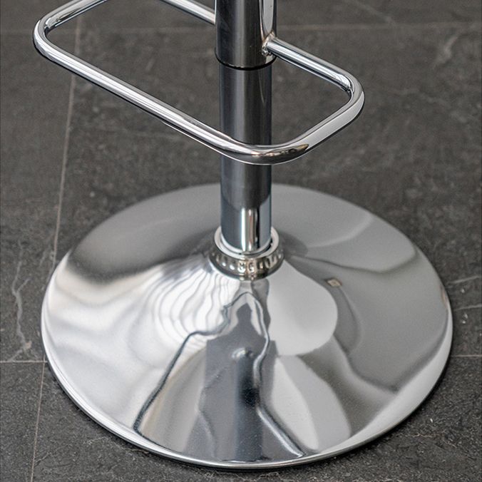 Modern Backrest Armless Counter Stool Iron Cafe Bar Stool with Plastic Cushion