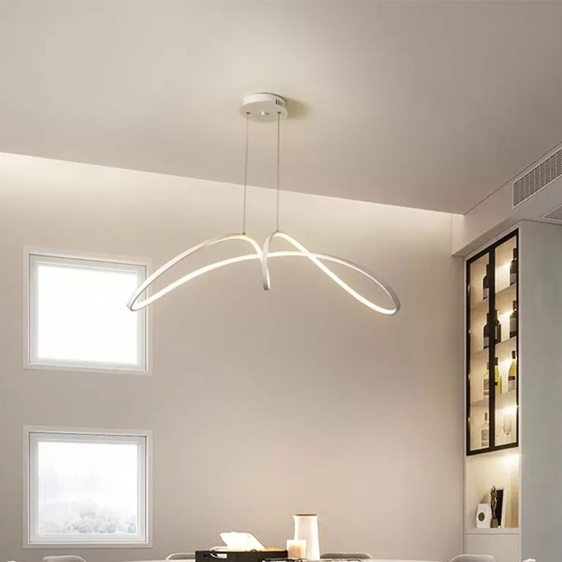 LED White/Black Ceiling Light Contemporary Kitchen Island Lighting for Room