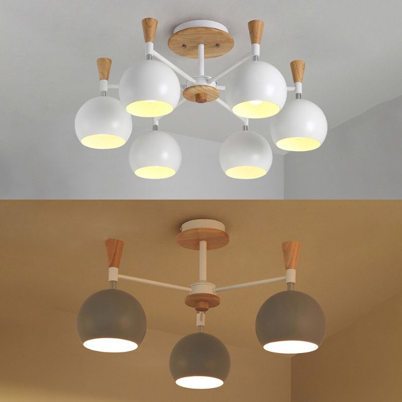 Lampaggio a forma di palla Light Light Nordic Style Nordic Apparecchiatura a sospensione in legno