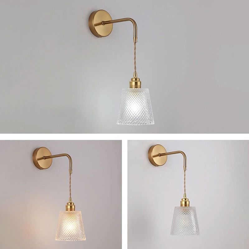 1 lumière géométrique mural luminaire de style industriel Idées d'éclairage mural en verre industriel lumières