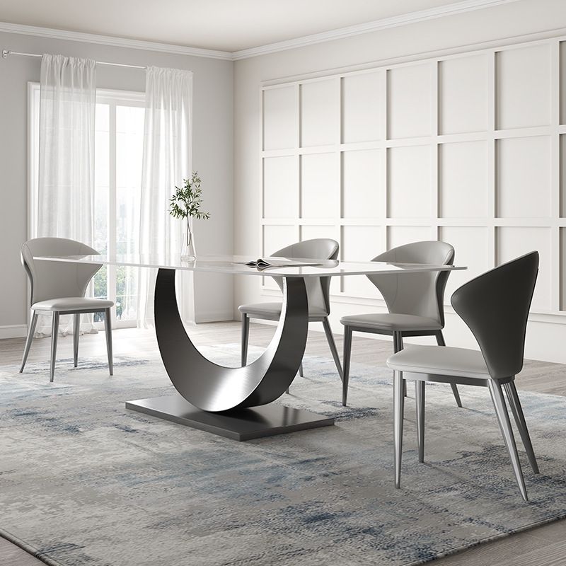 1/3/4/5/7/8 Pcs Sintered Stone Dining Table Set Pedestal Dining Table