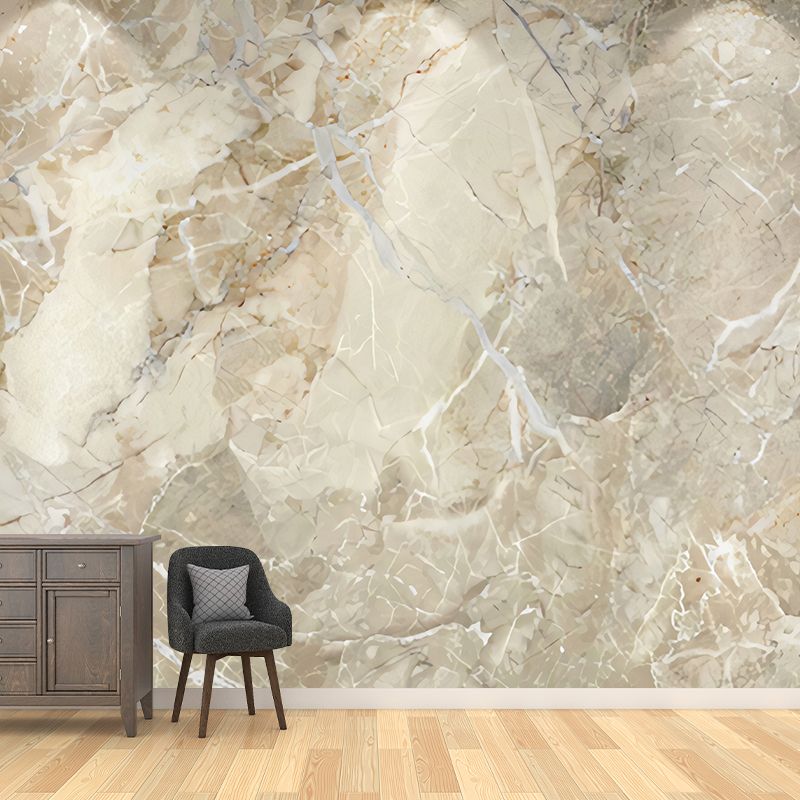 Marble Mural in Pastel Grey, Modern Wall Covering for Coffee Shop and Living Room