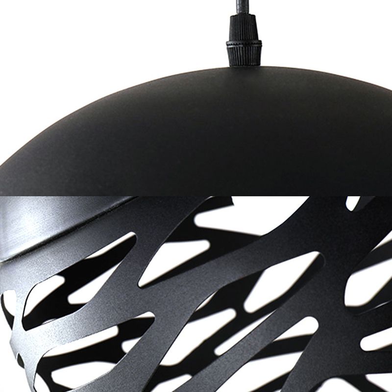 Luz de comedor de luz colgante de globo hueco metálico 1 Luz de colgante contemporáneo de luz