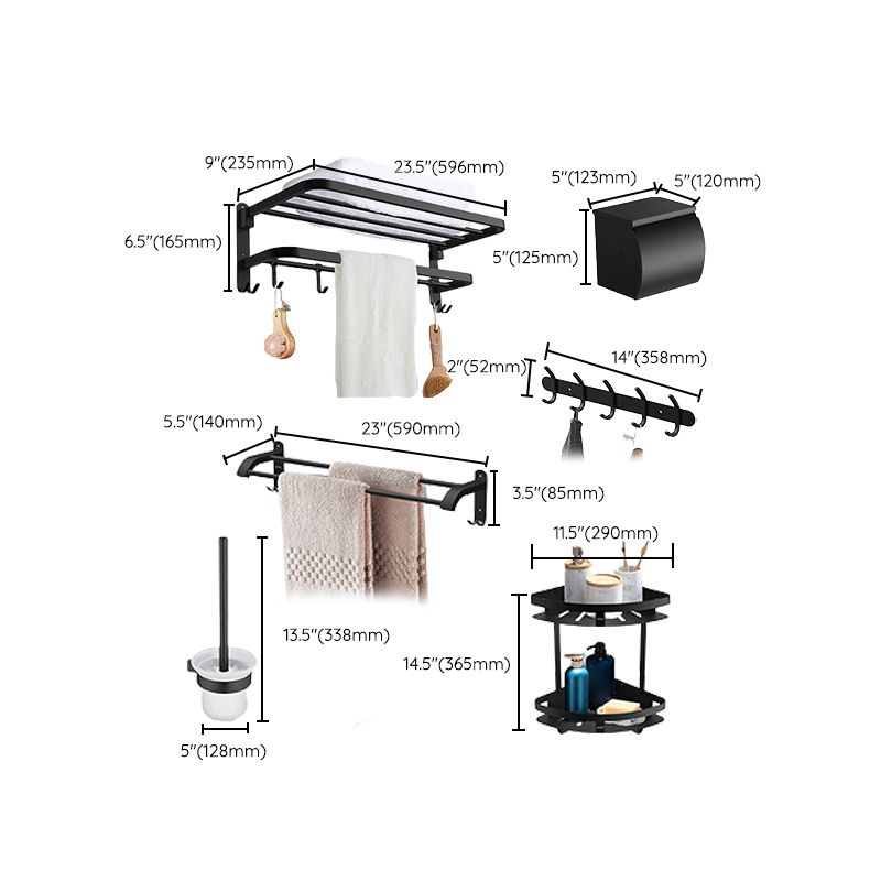 Modern Bathroom Set Towel Bar Bath Shelf Bathroom Accessories Hardware Set