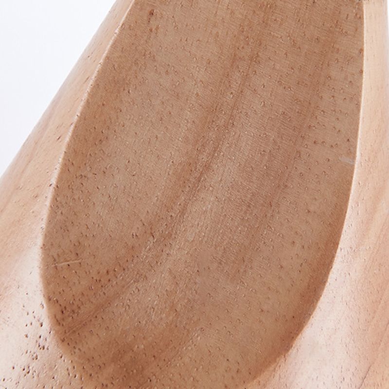 Metal Tapered Hanging Light Nordic Style 1 Light Wooden Top Ceiling Pendant Lamp for Living Room