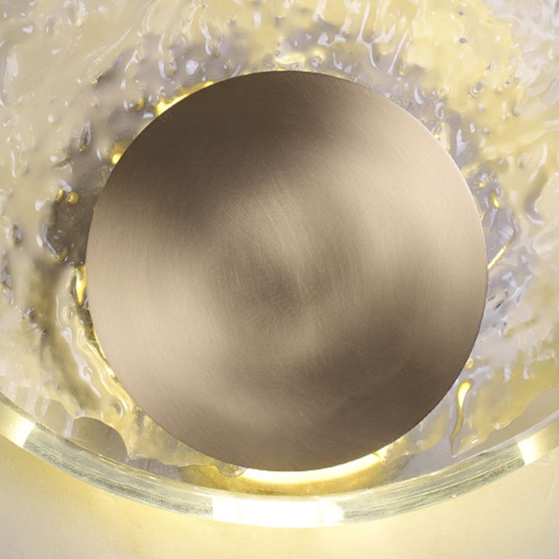 Modernism Single Golden Wall Mounted Sconce Circle LED Wall Light