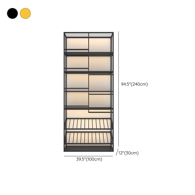 Freestanding Wine Bottle & Glass Rack Contemporary Metal Wine Rack Kit