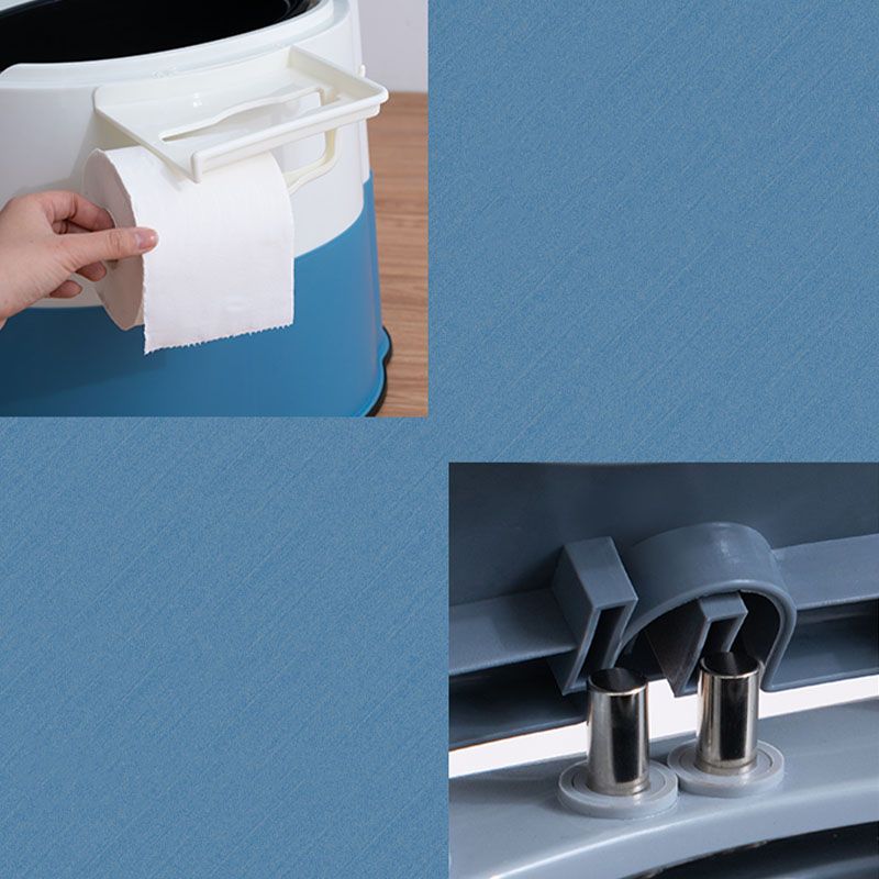 Contemporary Plastic Toilet Floor Mounted Toilet Bowl with Toilet Seat for Washroom